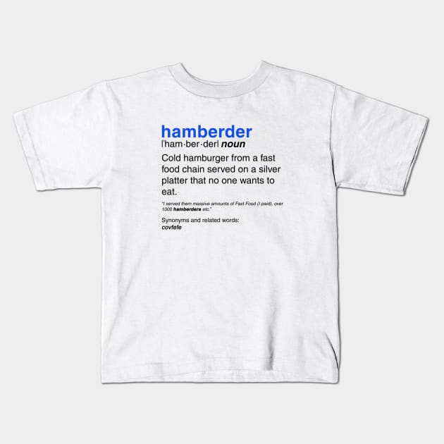 Hamberder definition Kids T-Shirt by Bomdesignz